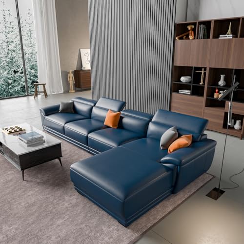 Faux Leather Vinyl Upholstery Fabric, 54 x 36 inches Synthetic Repholstery Leather Vinyl, Soft Touch Distressed DIY and Craft Material (Royal Blue, 1 Yard) - color: Royal Blue