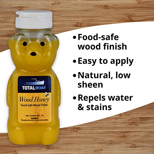 TotalBoat Wood Honey Food Safe Wood Finish - Wood Oil for Cutting Boards & Butcher Blocks (16 oz) (Pack of 2) - size: 16 Ounces (Pack of 2)