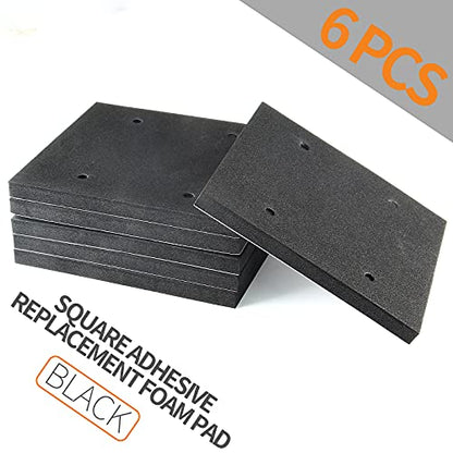 6 Pack Black Foam Sander Pad Replacement
