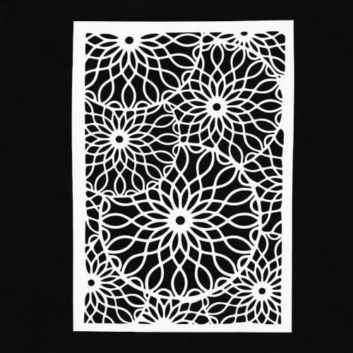 TIAMECH A4 Reusable Mandala Flower Lace Stencil for Painting - color: Mandala Flower Lace