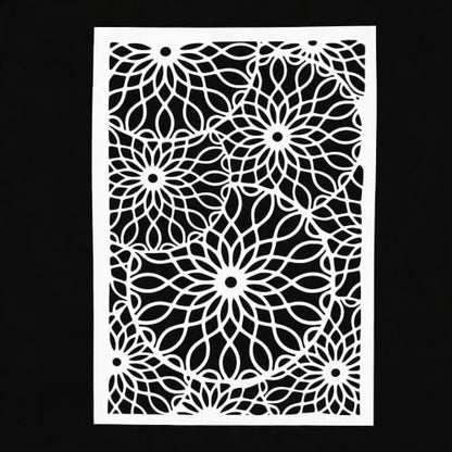 TIAMECH A4 Reusable Mandala Flower Lace Stencil for Painting - color: Mandala Flower Lace