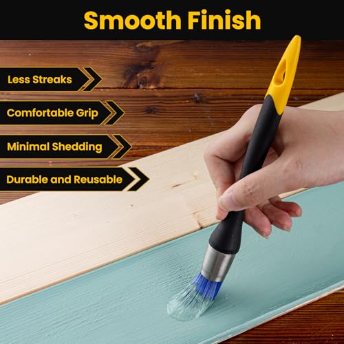 Trim Paint Brush, 0.7 Inch, 3 Pack, Small Round Paint Brushes - size: 0.7 Inch Round, 3 Pack