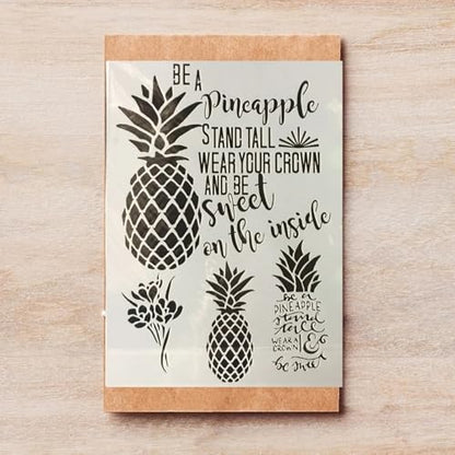 TIAMECH A4 Reusable Pineapple Stencil for Painting - style: Pineapple