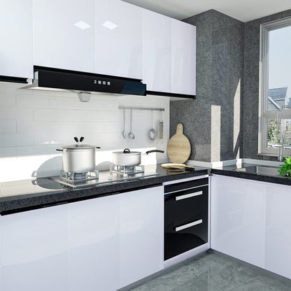 tiltil Glossy Peel and Stick Wallpaper White Contact Paper 23.6" × 197" - color: Pure White, size: 23.6" x 197"