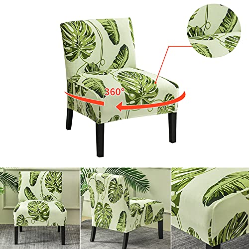 Eco-Ancheng Armless Chair Slipcover Removable Armless Accent Chairs Covers Washable Armless Slipper Chair Slipcover Printed Armless Chair Furniture Protector Covers for Living Dining Room Hotel - color: A16