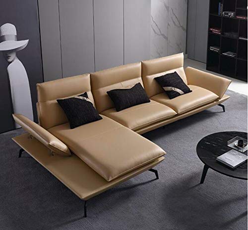 Wento Thick Faux Leather Fabric Soft Skin Grain PU Leather for Furniture Cover Reupholster Sofa Chairs Cushions Vinyl Upholstery (1 Yard, Beige) - color: Beige, size: 1 Yard (54" x 36")
