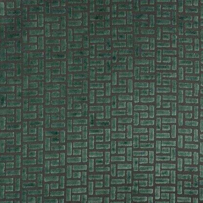TOP FABRIC, Westfield, Geometric Pattern Burnout Velvet Upholstery Fabric by The Yard Laguna - color: Laguna