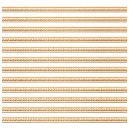 Nuanchu 12 Pcs Unfinished 3D Wood Trim Decor, Rectangular and Twisted, 20mm - size: 20mm, style: Rectangular and Twisted