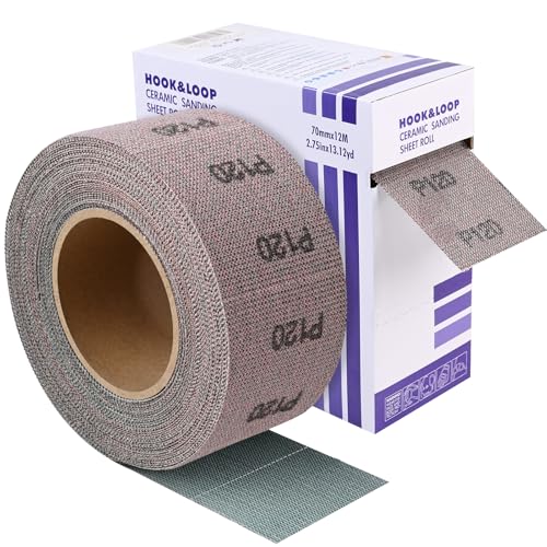 2-3/4" 120 Grit Ceramic Mesh Sandpaper Roll for Sanding Block - style: 2-3/4inch 120Grit