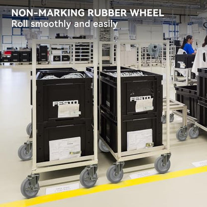 5'' Caster Wheels, Non-Marking Rubber Wheels for Cart Furniture, Set of 4 Industrial Wheel with 1400lbs Capacity (4 Wheel) - style: 5 inch Wheel