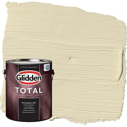 Glidden Total Exterior Paint & Primer All-in-One, Namaste/Green, Semi-Gloss, 1 Gallon - color: Namaste, size: 128 Fl Oz (Pack of 1)