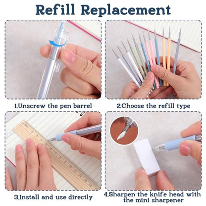 Craft Cutting Tools 6 Pcs Knife Pen Precision Craft Paper Cutter