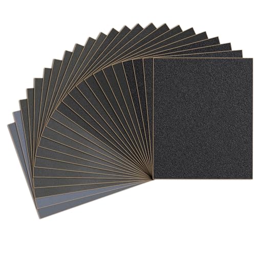 23-Sheets Sandpaper Assortment Pack, 9 x 11 Inch Wet Dry Sand Paper, 120/180/240/320/400/600/800/1000/1500/2000/2500/3000/5000 Grit Sanding Sheets for Automotive Car Paint Metal Wood Furniture Crafts - size: 9x11 inch, style: Mix Grit-23 Pcs