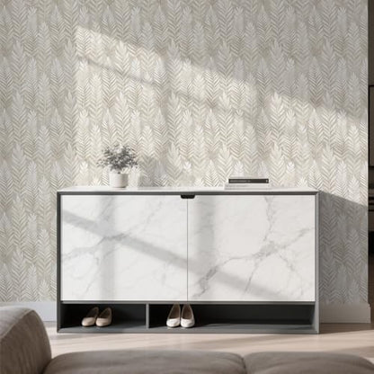 17.32" X 393.7"Boho Peel and Stick Wallpaper Beige Neutral Contact Paper - size: 17.3" x 393.7"