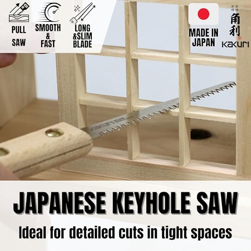 KAKURI Mini Keyhole Saw 3", Compact Craft Hand Saw for Woodworking - style: Keyhole