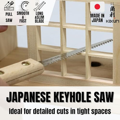 KAKURI Mini Keyhole Saw 3", Compact Craft Hand Saw for Woodworking - style: Keyhole