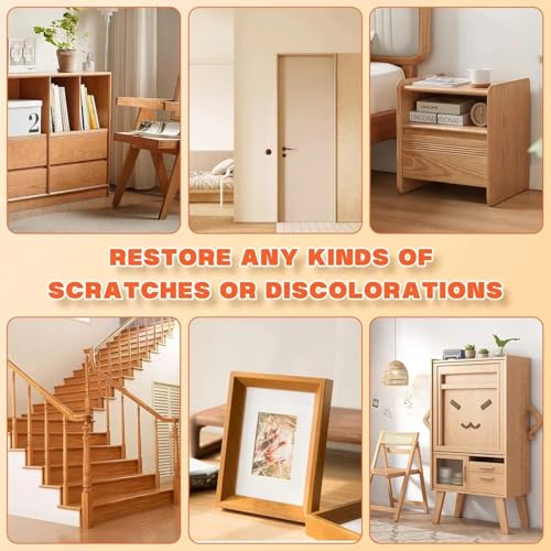 Kenbry Wood Repair Kit,Quick Fix Stick Restore Scratch, Holes for Wooden - color: 6+6 Color