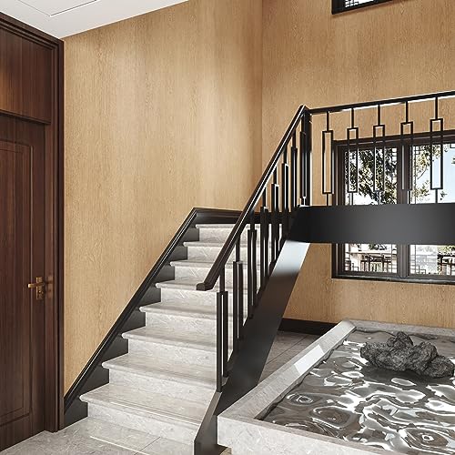 Extra Wide Wallpaper Peel and Stick Light Wood Contact Paper 31.5"x354" - color: Brown, size: 31.5" x 354.3"
