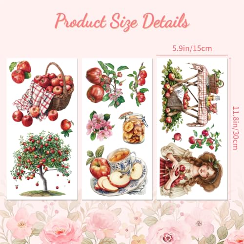 Peacoblue Apple Tree Rub On Transfers for Furniture Craft 6"x12" - style: Apple Tree