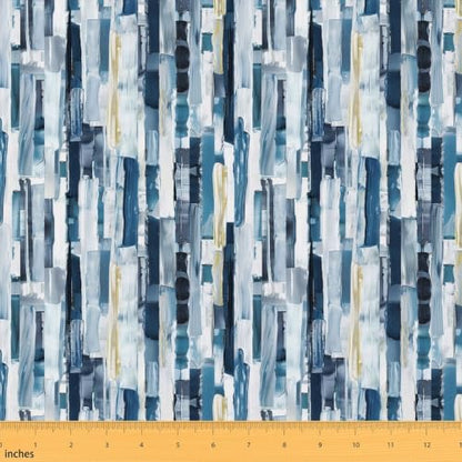 Ombre Fabric By The Yard, Gradient Upholstery Fabric, Stripe Abstract Wood - color: Multi 14, size: 1 Yard