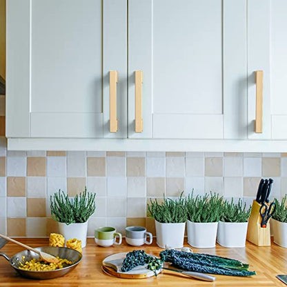 Asidrama 6 Pack 3.75 inch Brushed Brass Kitchen Cabinet Handles - color: Brushed Brass, size: 3.75" Hole Center, style: 6 Pack