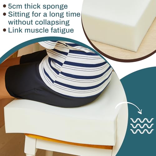 Frienda 4 Pack 6" x 20" x 20" Upholstery High Density Foam Cushion - color: White, size: 6" x 20" x 20"