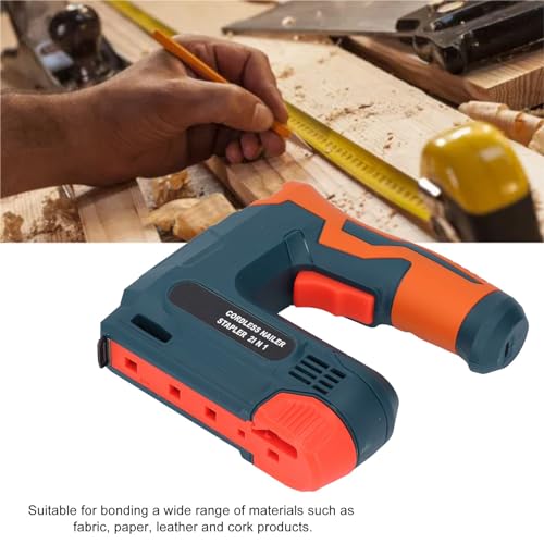 Electric Brad Nailer, Portable Cordless Brad Nailer with 3 Safety Switches, Battery Powered USB Charging Multifunctional Nail Gun for Upholstery, Carpentry and Woodworking Projects