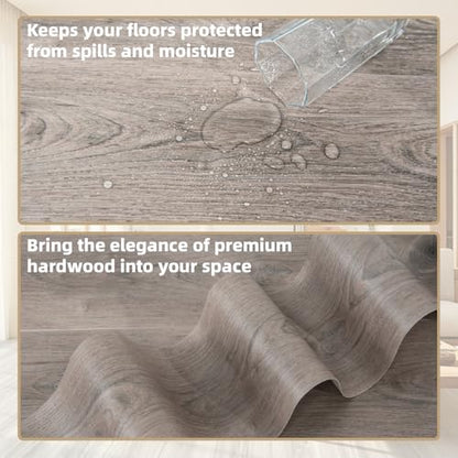 Art3d 10-Pack Peel and Stick Vinyl Floor Tiles (15 Sq.Ft), Teak - color: Teak