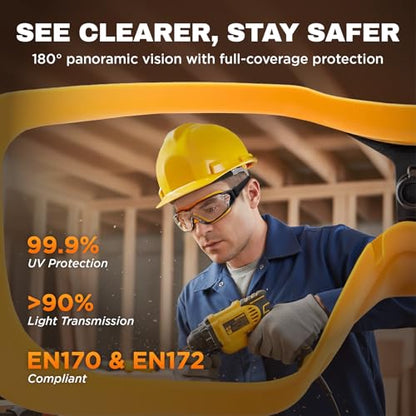 SPEXTRA Safety Goggles Anti-Fog Clear Lens, ANSI Z87.1 Impact Resistance, Non OTG, Lab Chemistry Goggles