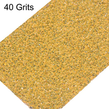 HARFINGTON 50pcs Micro Sander Paper 40 Grit 3.5x1.2 Inch Mini Sanding Sheets Strips Hook Loop Sandpapers for Wood Metal Small Projects Tight Spaces Polish Work - size: 3.5 x 1.2 inch