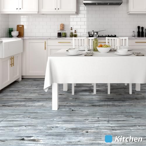 Art3d Wood Textured Peel and Stick Vinyl Floor Tiles, 40-Pack, Dust Grey - color: Dust Grey