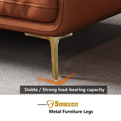 6 inch /15cm Brushed Bronze Color Metal Furniture Legs Set of 4 - color: Brushed Bronze, size: 6 inch