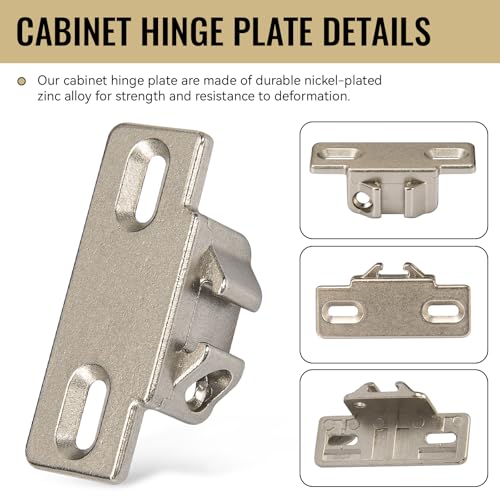 4 Pack Hinge Mounting Plate Replacement for Blum 1 3/8" Overlay Compact 33
