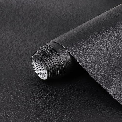 Marine Vinyl Fabric Waterproof Soft Leather Material 55"×108" Black - color: Black, size: 55"W x 108"L