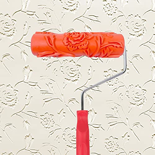 Nichiyo 7'' Texture Roller DIY Decorative Art Pattern Paint Roller Rubber Roller for Walls, Furnitures and Floors Decoration(EG110T) - color: EG110T
