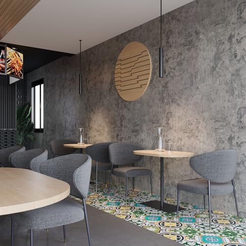 Wall Paper Peel and Stick Modern Grey Concrete Textured Wallpaper Extra Wide Industrial Cement Wallpaper 24"x591" Rust Wall Sticker Vinyl Wrap Cement Vinyl for Bedroom Bathroom Living Room Walls - color: Gray, size: 24" x 591"