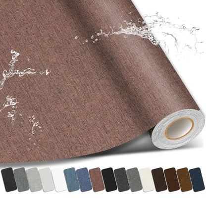 Fabric Repair Patch, Self Adhesive Couch Tape for Cloth Furniture - color: Linen Brown, size: 3.5X79 Inch