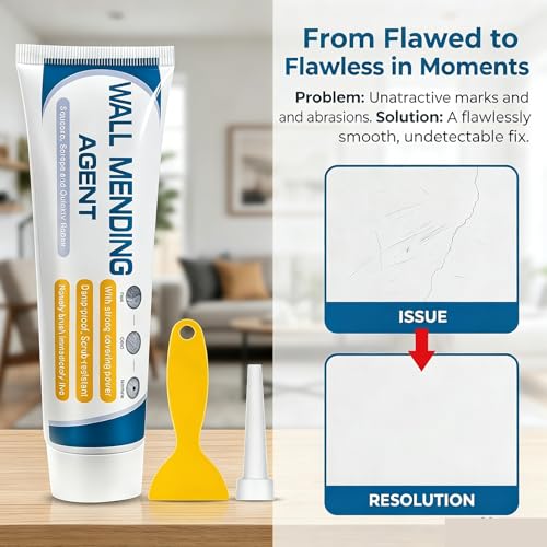 Wall Repair Paste, 2 Pack Wall Mending Agent for Holes & Cracks - Wall Repair Paste for Nail Holes for Nail Holes, Dents & Small Damage