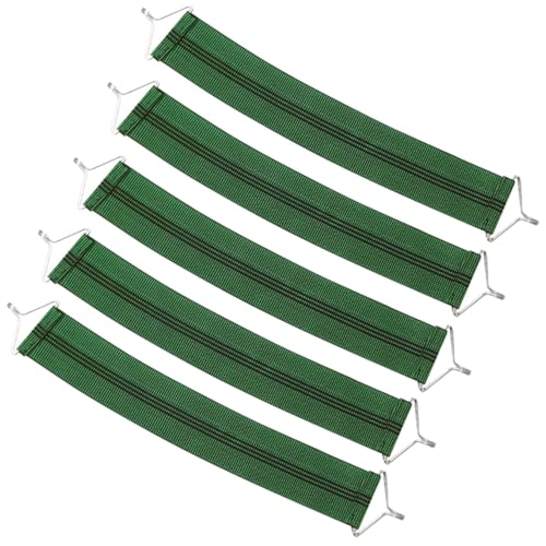 5pcs Chair Elastic Webbing, Outdoor Patio Chaise Repair Straps, Reinforcement Anti-Break Bands, Lawn Chair Webbing, for Recliner Fabric Width 16.9" About, Belt Wide 2.2", Green