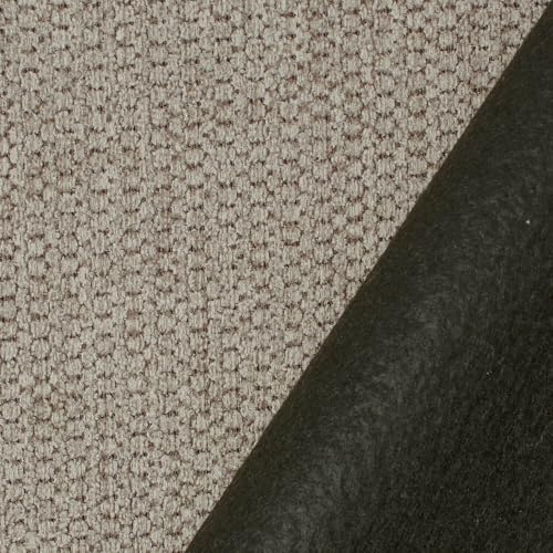 Textured Chenille Jacquard Upholstery Heavy Duty Polyester 58" Fabric by The Yard (Tan, 5 Yards) - color: Tan, size: 5 Yards