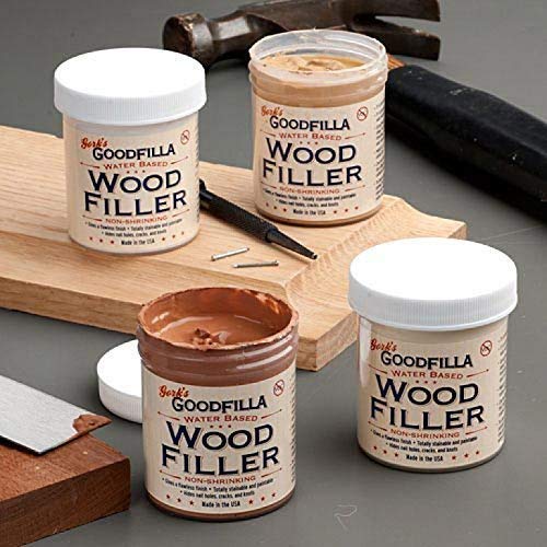Goodfilla Ash, 8 oz, Wood and Grain Filler, Stainable, Tintable, Sandable, Zero Waste, Non-Toxic, USA Made - color: Ash, size: 8 oz