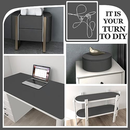 practicalWs 15.7"x 590.5" Grey Wallpaper Self Adhesive Peel and Stick - color: Dark Gray, size: 15.7" x 590.5"
