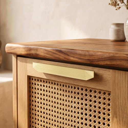 BaiNong 10 Pack Gold Drawer Pulls 9.8" Cabinet Handles Traditional Retro - color: 10 Pack 9.8" Polygon