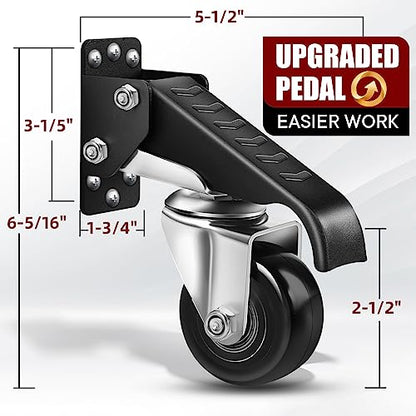 SPACECARE Retractable Workbench Casters Kit, 700 lbs Capacity 4 Pack - style: 700