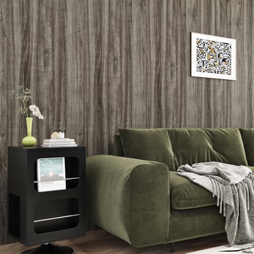 WESTICK Grayish Brown Wood Contact Paper Peel and Stick Wallpaper Wood Vinyl Wrap Waterproof Thick Wooden Grain Contact Paper for Countertops Desk Dresser Kithcen Cabinets Shelf Liner 15.8" x 393" - color: 1.brown, size: 15.8" x 394"