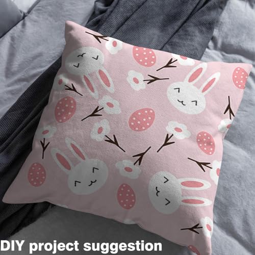 Feelyou Cartoon Rabbits Easter Fabric by The Yard 1 Yard Soft - color: Multi 003, size: 1 Yard