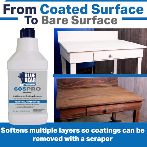 Blue Bear 605 Pro Coating Removal -Quart (32oz), with Safenol