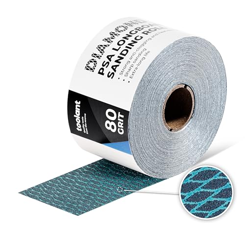toolant Diamond Shape 80 Grit Sandpaper Roll, 2-3/4" Wide 10Yard Longboard - size: 80 Grit