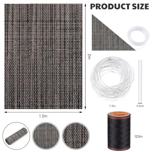 SmoothNovelty 3 Pcs Black Gray Patio Chair Replacement, 59 x 79 Inch - color: Black Gray, size: 59 x 79 Inch