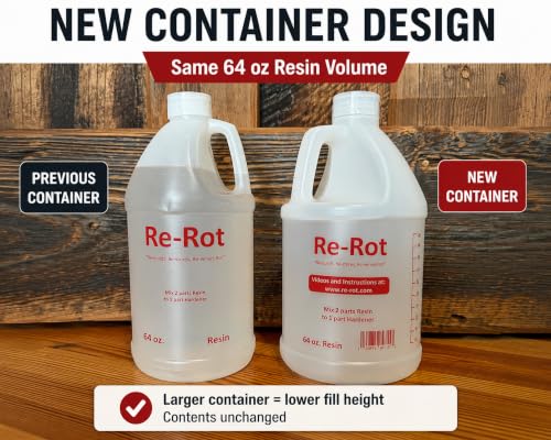 Re-Rot Liquid Wood Rot Repair Kit, 96 oz Penetrating Epoxy Resin - size: 96 Ounce